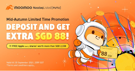 Sign Up via moomoo app Now to Enjoy SGD88 Cash Coupon and Apple Shares (limited redemption)!