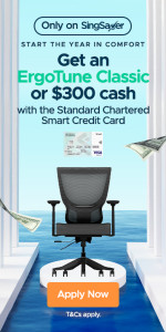 Apply For SCB Smart Credit Card And Receive Free Ergotune Classic Chair Or $300 Cash